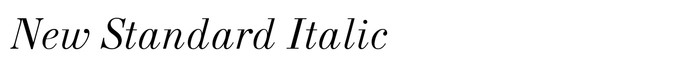 New Standard Italic